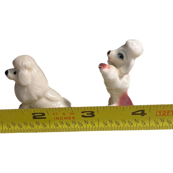 Small Poodle Dog Figurines Set of two Vintage Dogs - Picture 8 of 12